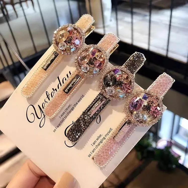 韩式边卡后脑勺碎发发夹韩国头饰顶夹发卡少女边夹网红侧边一字夹