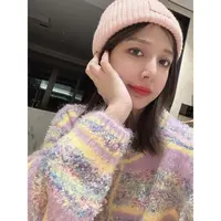 BETTER JOELAY-【粉紫星芒】含羊毛时尚针织毛衣个性慵懒LL5967