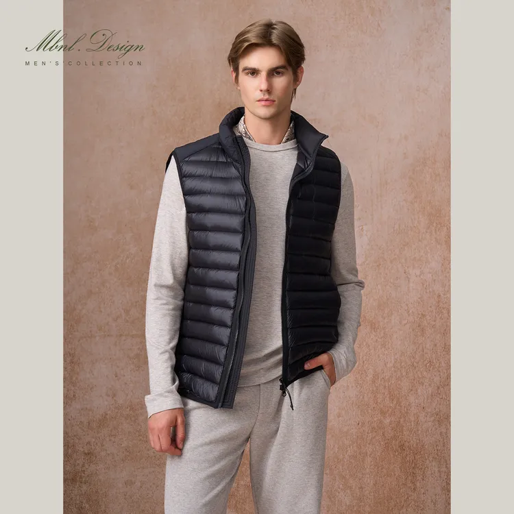 MBNL-F「Down 克轻」秦磊男装90白鹅绒蓬松直充马甲LL-WMJ6015