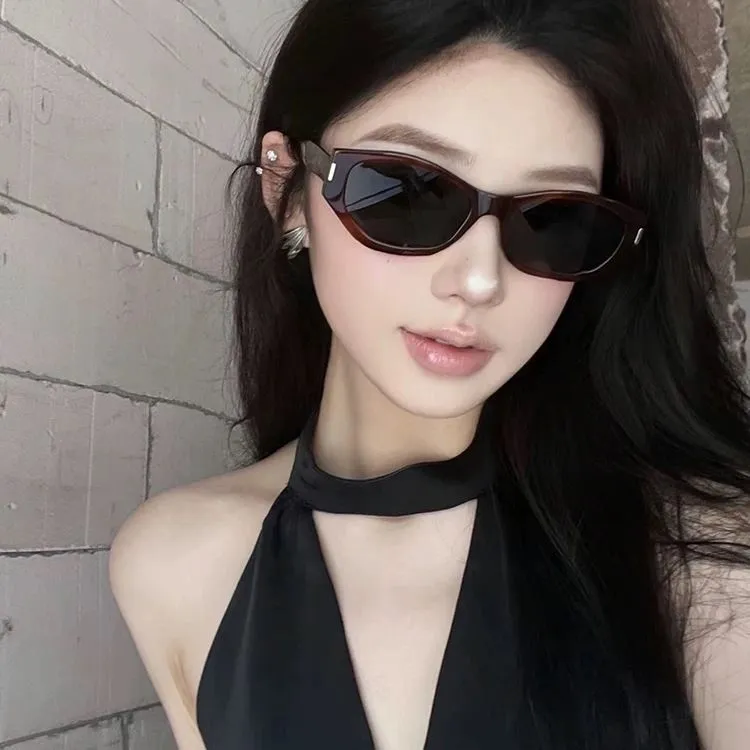 欧美复古可可镜猫眼墨镜2025新款夏季遮阳眼镜女款潮辣妹太阳眼镜