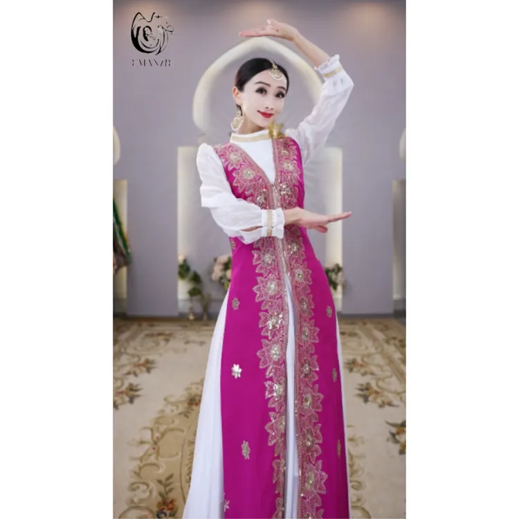 W2667依曼之舞印度舞蹈服民族风女时尚百搭长马甲服装新疆舞