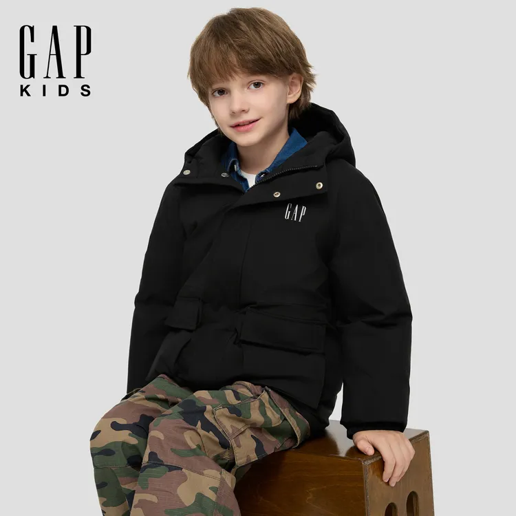 【大小童同款】Gap男女童2025秋新款连帽羽绒服儿童装外套805256