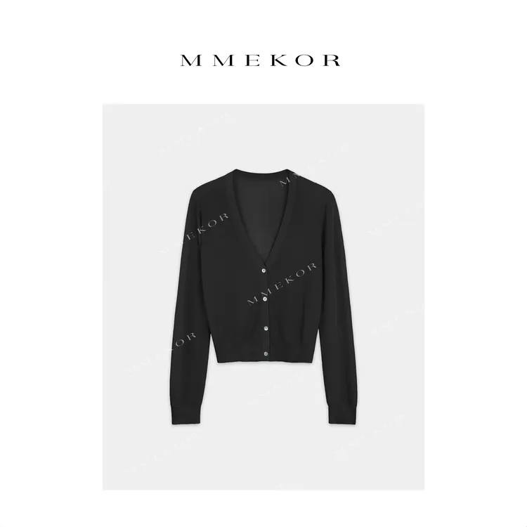 MMEKOR“薄荷开衫” 2025新款智性通勤百搭针织衫 89856
