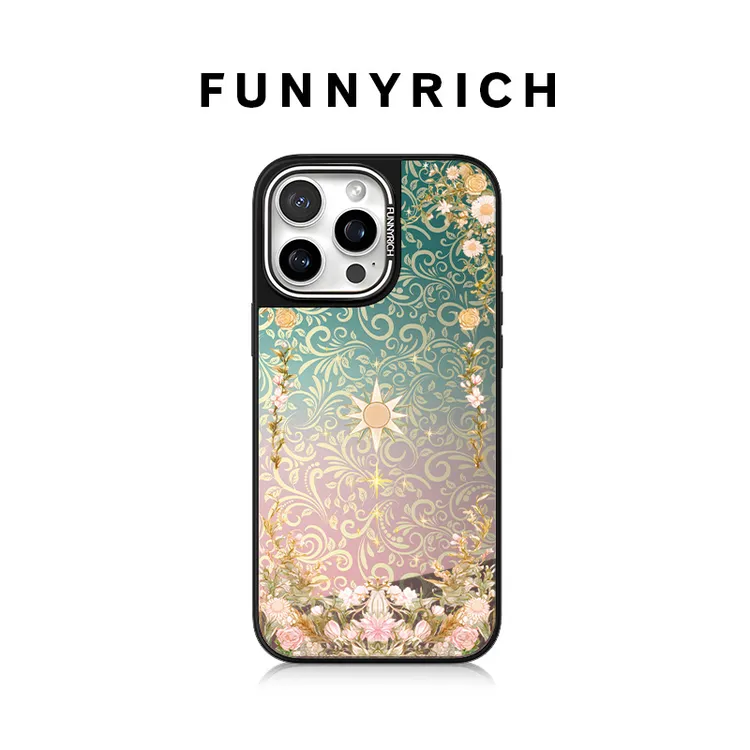FUNNYRICH财花满园适用iPhone16ProMax手机壳苹果15/14新款磁吸13