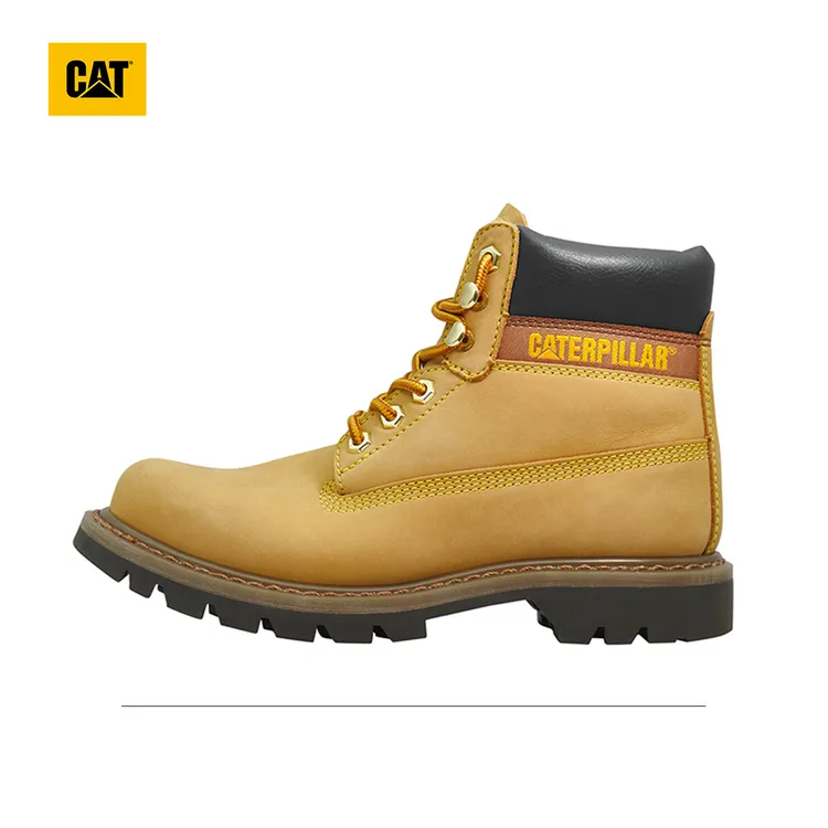 CAT卡特男女同款户外经典高帮加绒大黄靴加绒耐磨马丁靴登山靴S