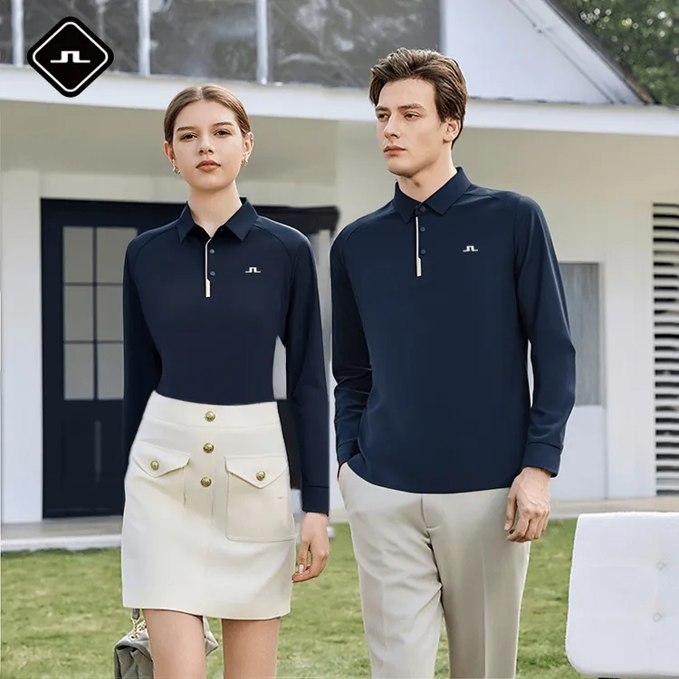 JLINDEBERG金林德伯格POLO衫男女秋冬季长袖翻领时尚商务休闲运动