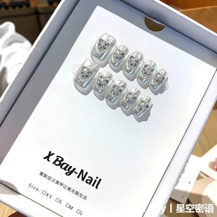 星空密语丨手工穿戴甲高品饰品美甲满钻款重工小众设计美甲穿搭LN