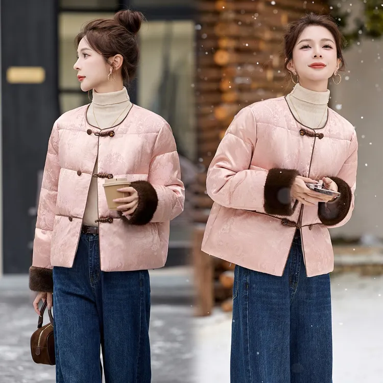 新中式国风漂亮短款羽绒服女2025冬季新款小个子高品质保暖厚外套