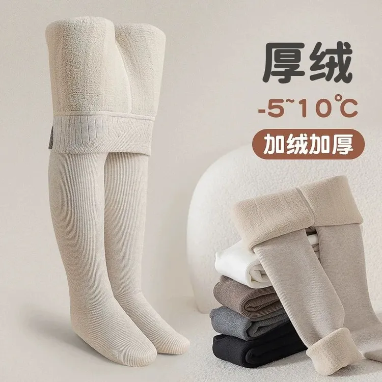 【加厚现货】女童连裤袜宝宝打底裤秋冬加厚一体绒儿童打底裤外穿