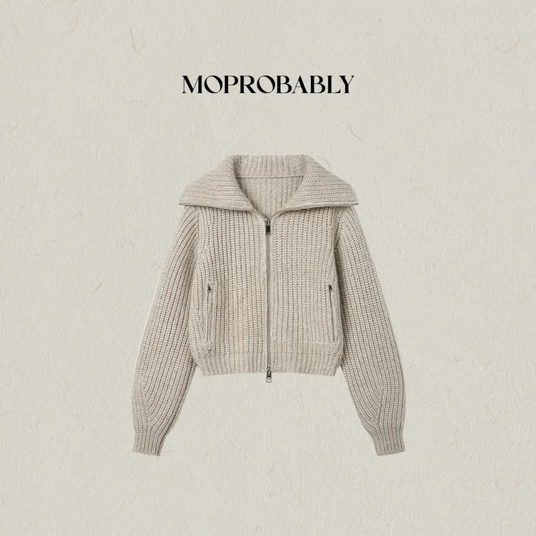 Moprobably李予诺「尼可」绵羊毛+马海毛""慵懒风软糯毛衫L5377030