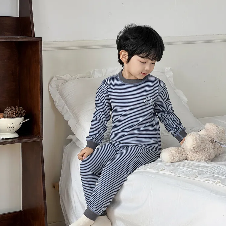 男女童秋冬羊毛蚕丝睡衣套装儿童保暖家居服内衣女童长袖秋衣秋裤