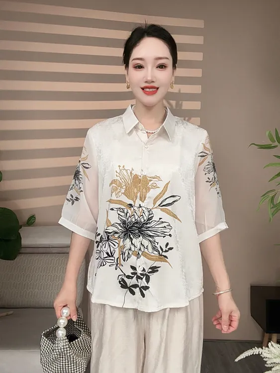 夏季开衫凉快短袖小衫衬衣