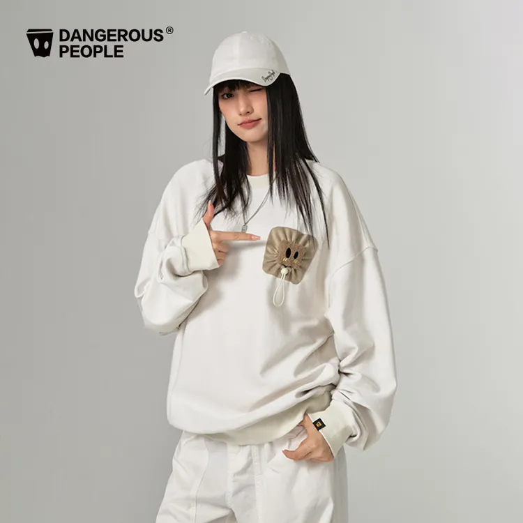 Dangerouspeople薛之谦dsp躲藏小D圆领卫衣潮牌设计感百搭上衣