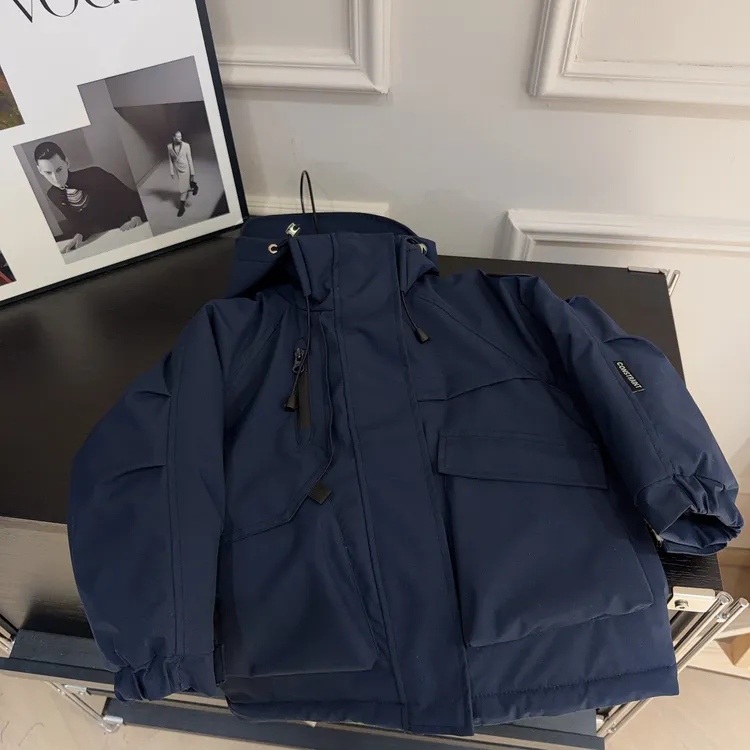 【两个小盆友】冬季宽松连帽保暖棉服男女童韩版休闲纯色外套887566