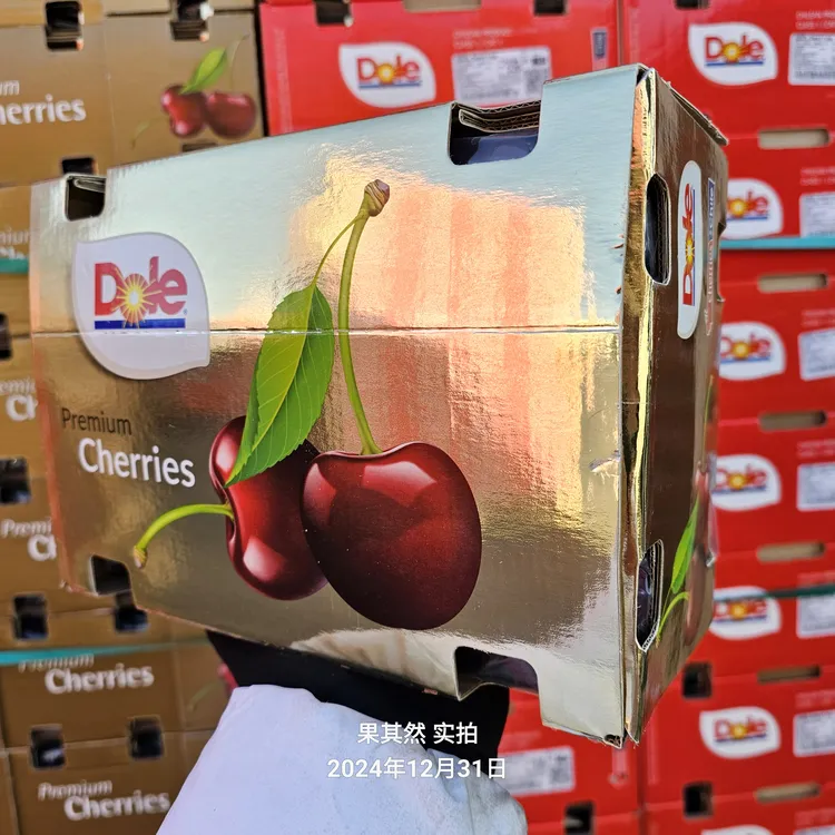 【奢侈-金色盒D乐】海运桑提娜3JD车厘子5斤【仅京津冀】内附果径卡