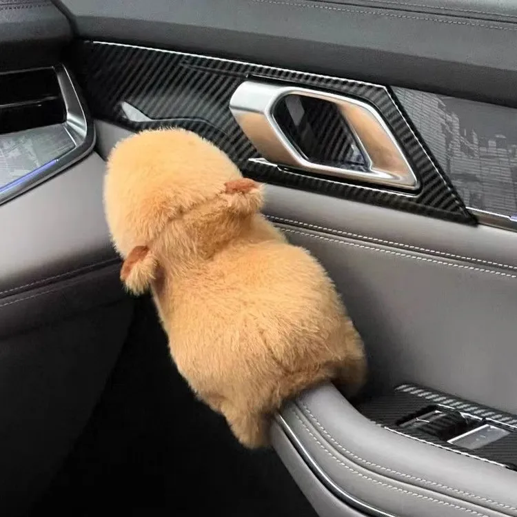 汽车装饰摆件卡皮巴拉啪啪圈玩偶卡皮巴拉趴趴手环安全带护肩装饰