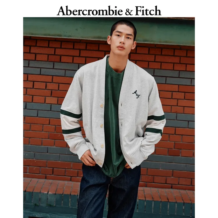 AF男装25秋冬新款美式宽松V领长袖开衫122-5537