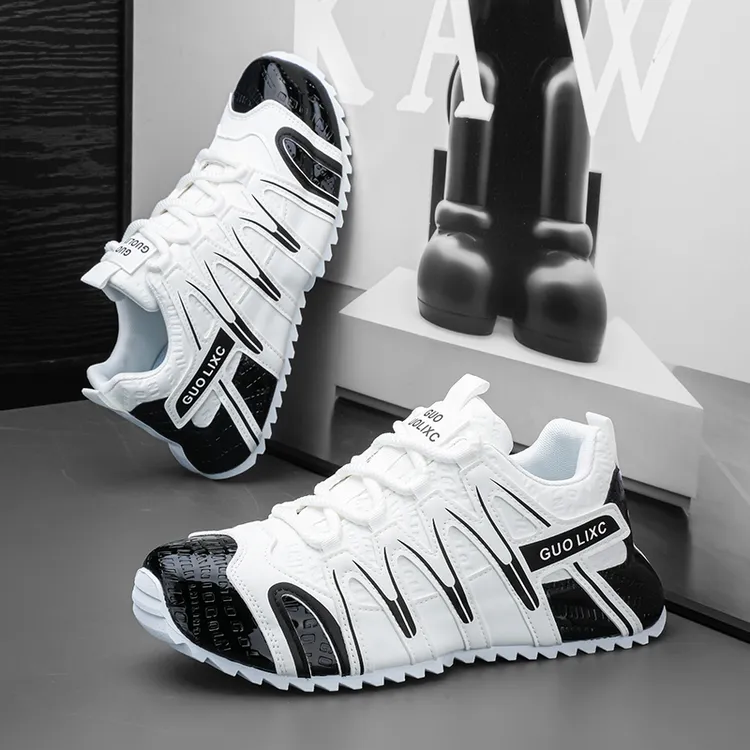 韩版男鞋新款时尚运动休闲鞋潮流轻奢潮流设计感百搭款男士包头鞋