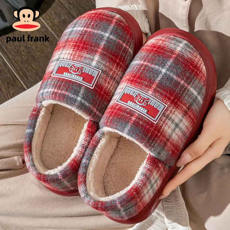 大嘴猴棉鞋包跟加绒加厚舒适高级柔软情侣防滑耐磨外穿厚底棉鞋