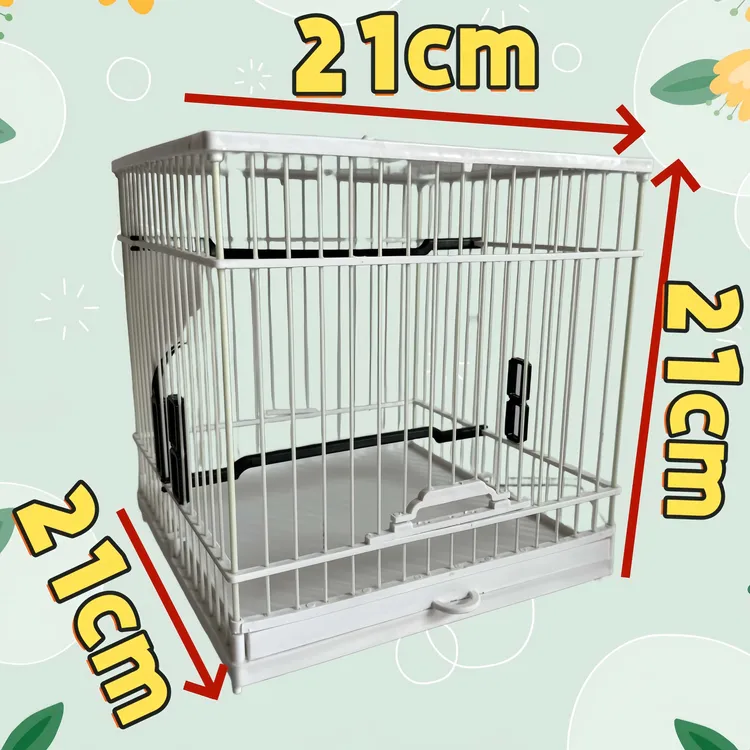 新款挂钩式绣眼贝子柳莺玉鸟用塑钢塑料板洗澡鸟笼