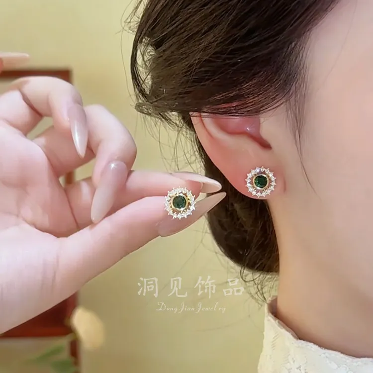 【绿婉星辰】百搭日韩耳钉精美法式优雅几何ES864