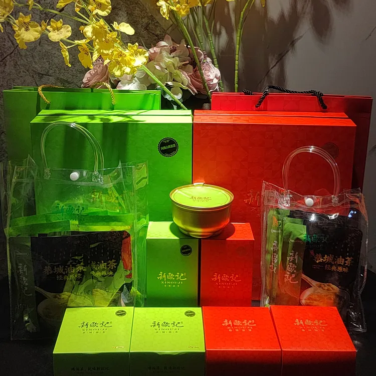 广西桂林正宗恭城油茶新欧记浓缩油茶膏养生茶饮节庆礼盒厂家直发