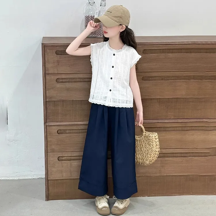 女童夏季短袖套装2025新款女大童夏装休闲T恤儿童夏款薄款两件套