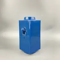 清同治霁蓝象耳琮式瓶【古董拍卖】Y225Y20209010