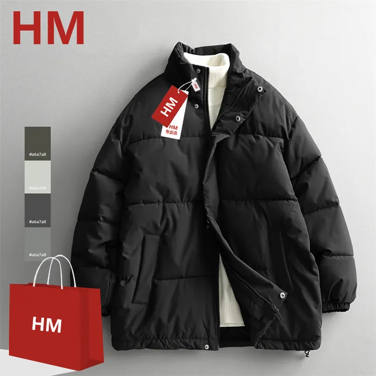 HM秋冬棉衣耐磨立领长袖保暖宽松型棉服户外运动服山系复古风外套