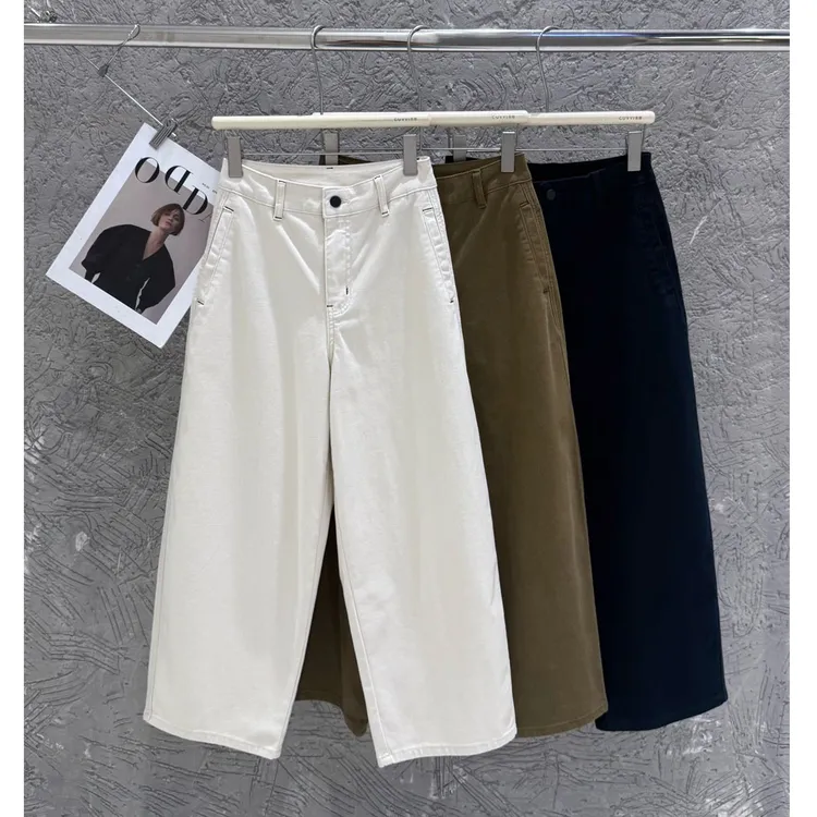 版型好香蕉裤阔腿奶奶裤 质感洗水斜纹棉高腰秋冬休闲裤5038