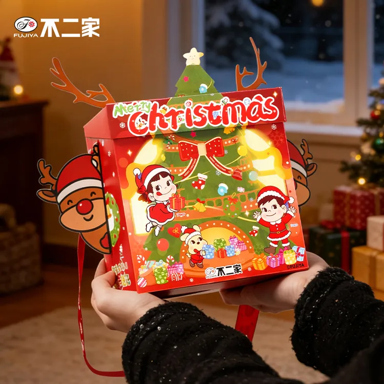 不二家 【圣诞节礼物】会发光糖果礼盒棒棒糖送孩子送女友