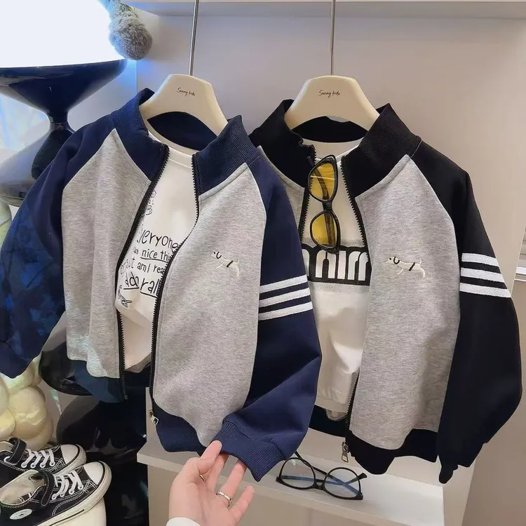 儿童棒球服外套春装夹克衫2025百搭中小童韩版运动春秋休闲上衣潮