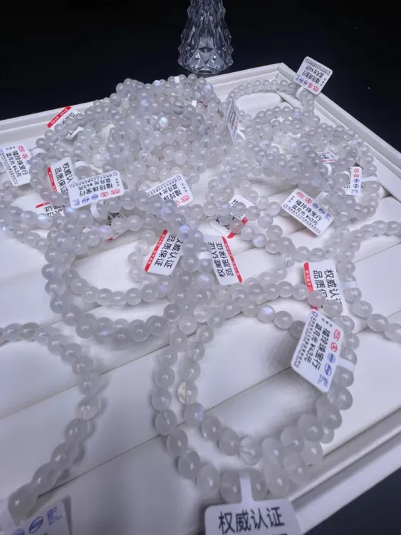 睡眠之石蓝月光手链女 颗颗蓝光流转 伴你入眠