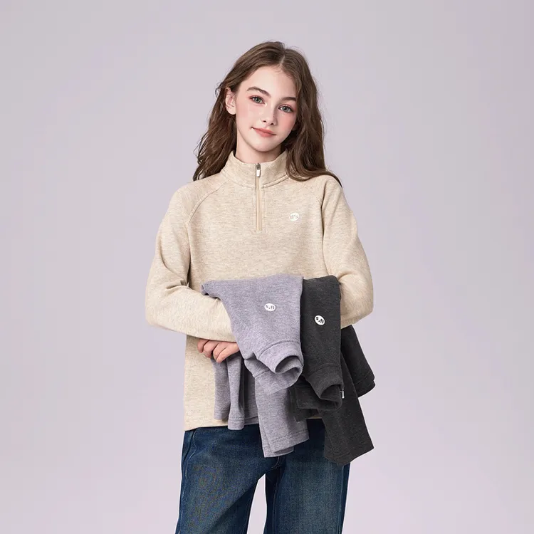 2422【糯糯衣】女童t恤长袖儿童秋冬半高领打底衫加绒冬季洋气内搭