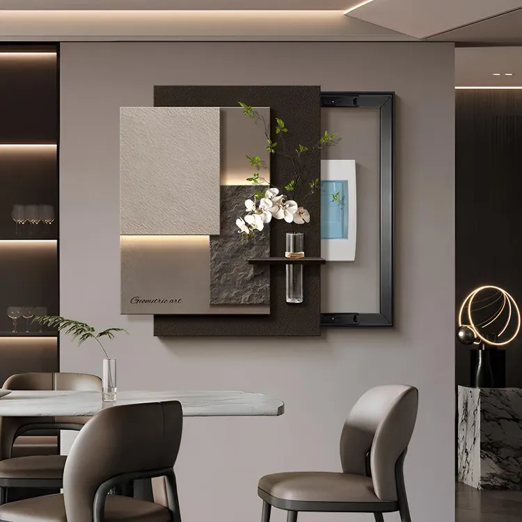 电表箱挂画装饰画竖版2025新款高级感抽象配电箱遮挡配电箱装饰画