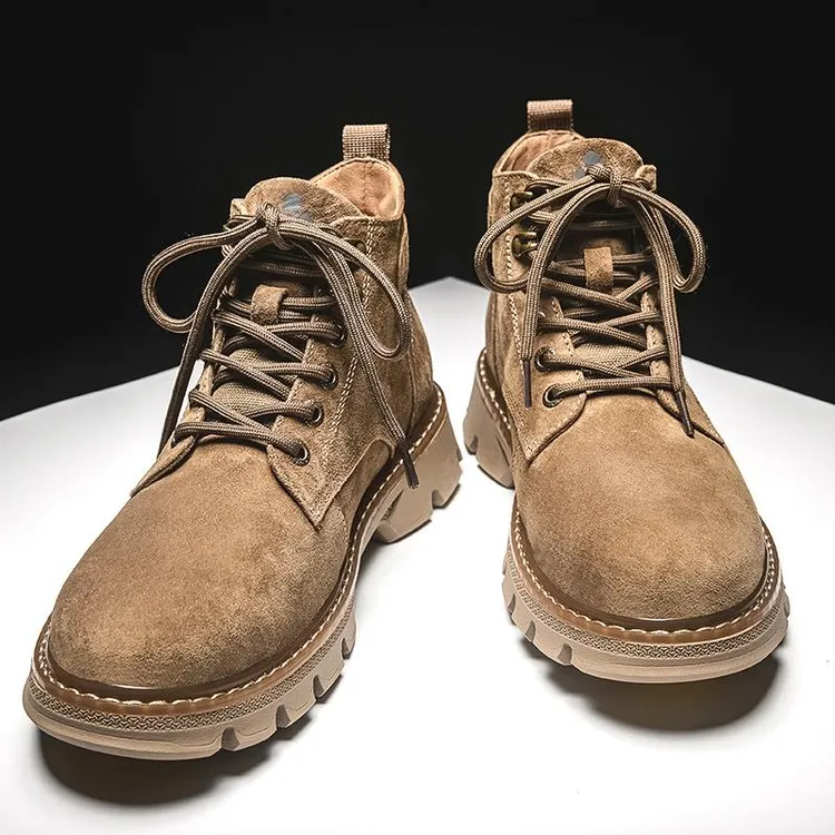 【香港QXWB&Shoes官方正品】马丁靴男士秋冬季cleanfit户外工装靴