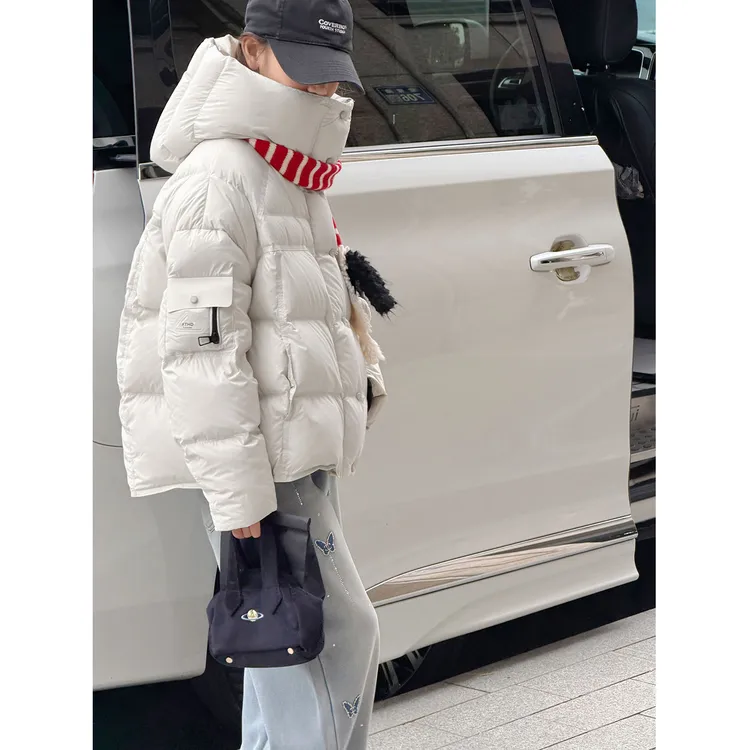 K30332高端90白鸭绒云朵泡芙女童冬装高领羽绒服2025新款儿童外套