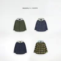 【MUSHISLE】阿又冬季童装儿童男童中大童复古格子双面穿棉服85025D