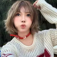 合金皮质项链 y2k红色甜辣kt猫铆钉项圈朋克亚文化小众锁骨链辣妹
