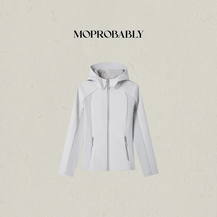 Moprobably李予诺「轻动」"95白鸭绒"简约内搭连帽羽绒服L5457004