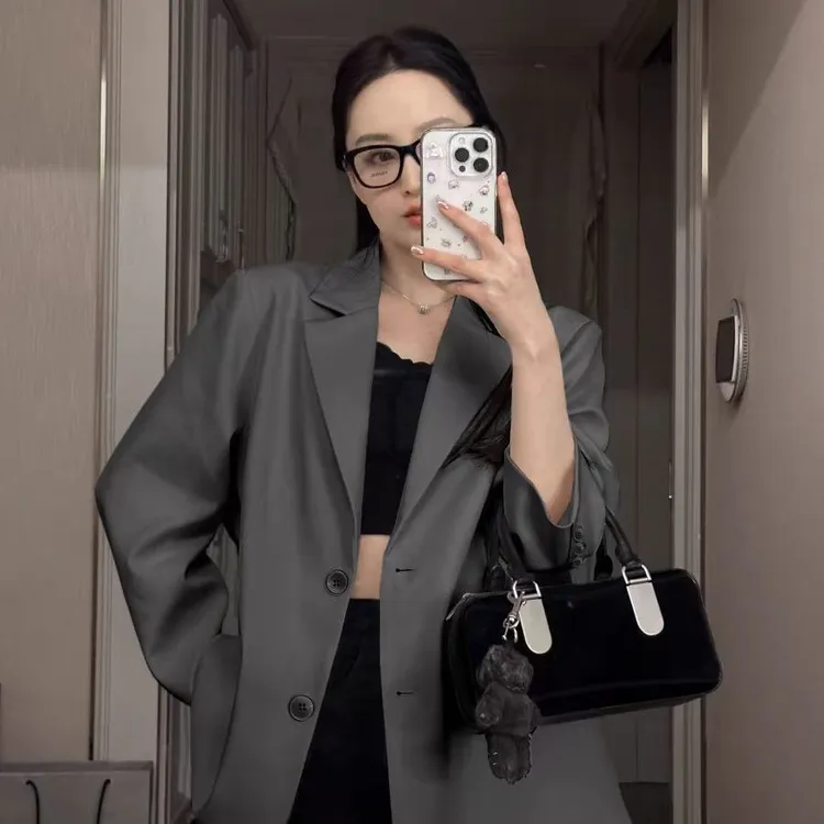 返季春秋流行韩式干练温柔小个子气质显瘦小西装外套风衣外套女