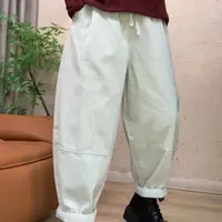 啵啵CM850后面大口袋盖水洗棉加绒休闲裤