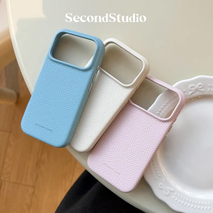 secondstudio原创定制高档超纤皮质iPhone17promax磁吸手机壳全包