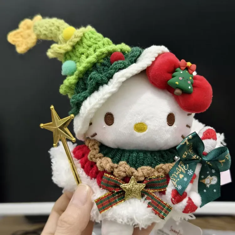 【圣诞全系列】正版HelloKitty毛茸茸手工挂件diy包挂玩偶圣诞礼物