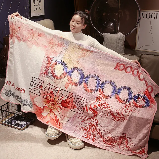 创意搞怪法兰绒小毯子办公室午睡毯沙发空调毯夏季毛毯儿童午休毯