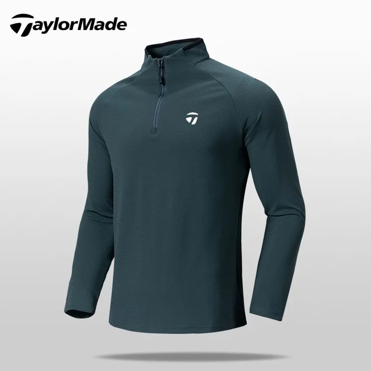 Taylormade泰勒梅男士立领半拉链长袖高尔夫户外打底上衣秋冬保暖