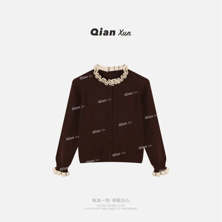 【千寻严选】秋冬时尚气质百搭休闲洋气小众设计感毛衣QXQ5MY7379A