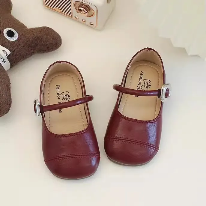 ABC儿童小皮鞋2025秋季新款法式配裙子浅口单鞋女童复古玛丽珍鞋