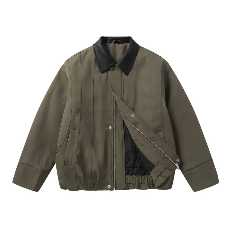 ［野子专属］美式复古拼接棉衣夹克巴恩风高级感棉衣结构感老钱风