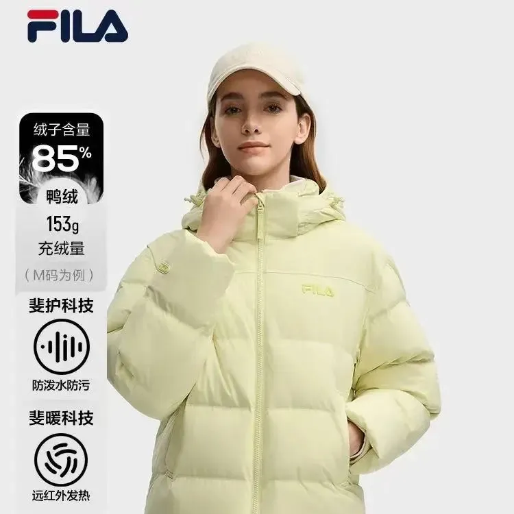 Fila/斐乐女款冬季【防水防风羽绒服】85鸭绒连帽保暖F11W549909F